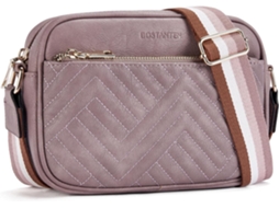 Bolsas Acolchoadas Crossbody Para Mulheres, Bolsas De Couro Vegano, Pequenas Bolsas De Ombro Com Alça Larga, Roxas