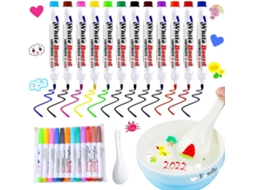 Conjunto De 12 Canetas Mágicas Flutuantes Com Colher Para Desenho, Kit