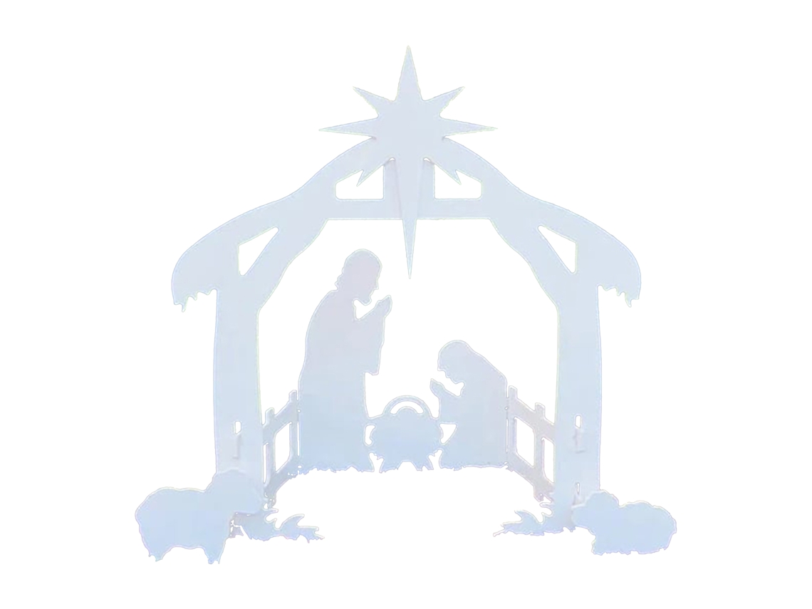 Laxiscreed Conjunto De Presépio De Natal Grande Branco Para Exterior E Decoração Natalícia
