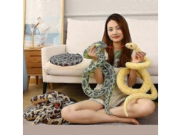 2026 brinquedo Pelúcia Cobra Gigante 200cm/300cm Python Dourado Simulação Presente para Crianças Decoração Casa