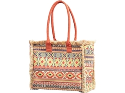 Bolsa de Lona AQUAFORGE étnica, tote retrô, praia, boêmia