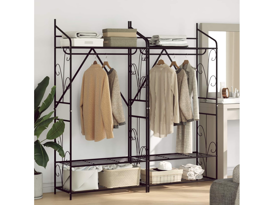 Vidaxl Guarda-roupa Aberto Liso 2 Pcs 78 X 36 X 158 Cm