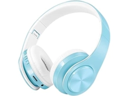 Fone De Ouvido Bluetooth Sem Fio Com Suporte Para Cartão Sd E Microfone, 20 Horas De Reprodução, Rosa Claro