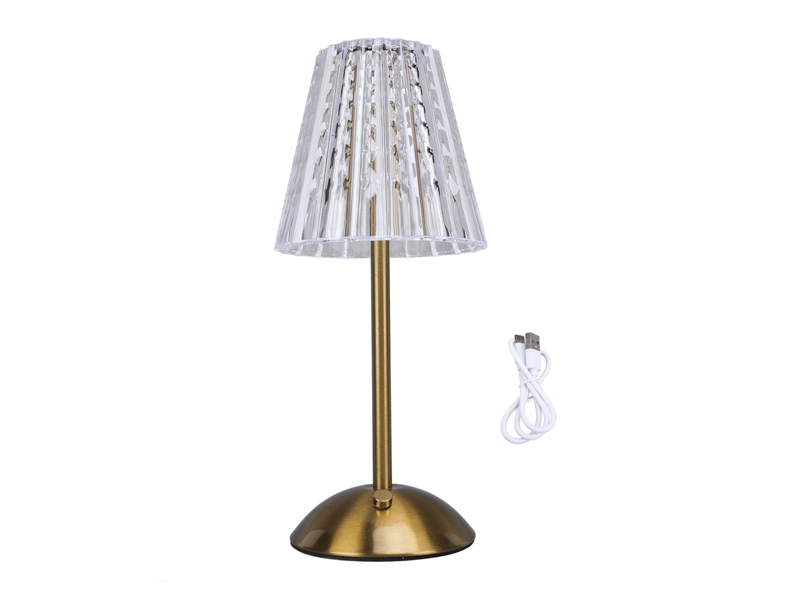 Lâmpada de Mesa Sem Fio Led de Cristal com Controle por Toque | S/MARCA