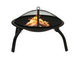 Vidaxl Braseira E Barbecue 2-em-1 Com Atiçador 56x56x49 Cm Aço