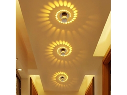 Foco Led Embutido Redondo Linjou 3w 3000k Ajustável Para Corredor, Escadas, Diâmetro 55mm