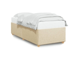 Estrutura de Cama Tecido Cor Creme MAISON EXCLUSIVE (100x200 cm)