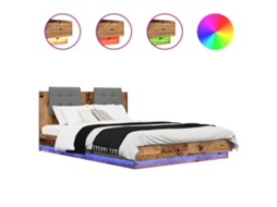 Estrutura de Cama com Cabeceira Madeira Antiga 160x200 cm MAISON EXCLUSIVE