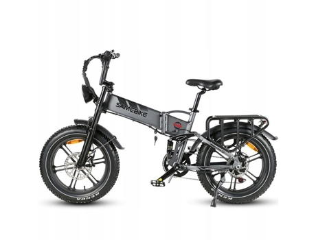 SAMEBIKE SAMEBIKE Rs-A02-It-Gy 48V 17Ah Fat Tire E-Bike 20 X 4 0 Polegadas Bicicleta Elétrica Dobrável Mountain Beach Snow Ebike