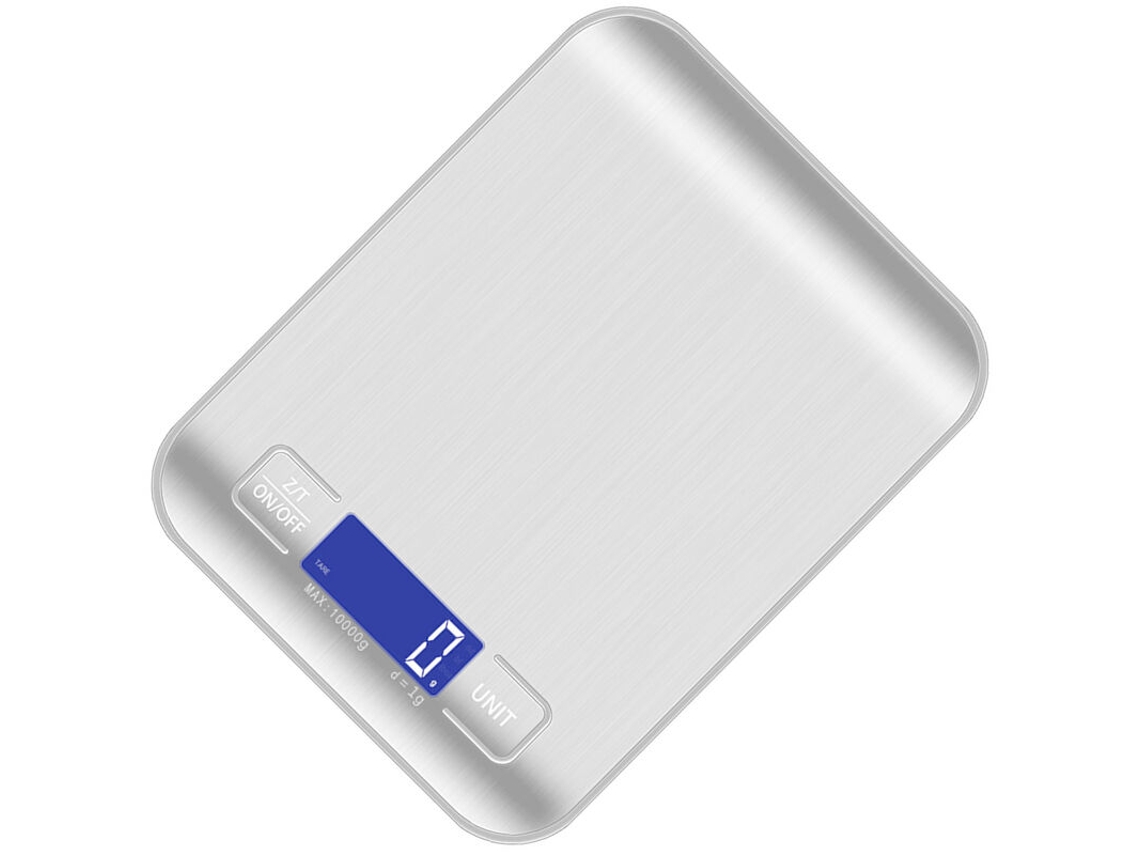 Balança Digital 10kg AQUAFORGE em aço inox com visor LCD