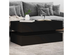 Vidaxl Mesa De Centro Com Luzes Led 90x50x40 Cm Preto