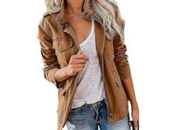 2026 chaqueta Militar Feminina com Botões Prensados para Outono Inverno Manga Longa Casual Streetwear