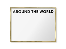 Magnetic Board Around The World For The Living Room Espelharte (80x60 Cm)