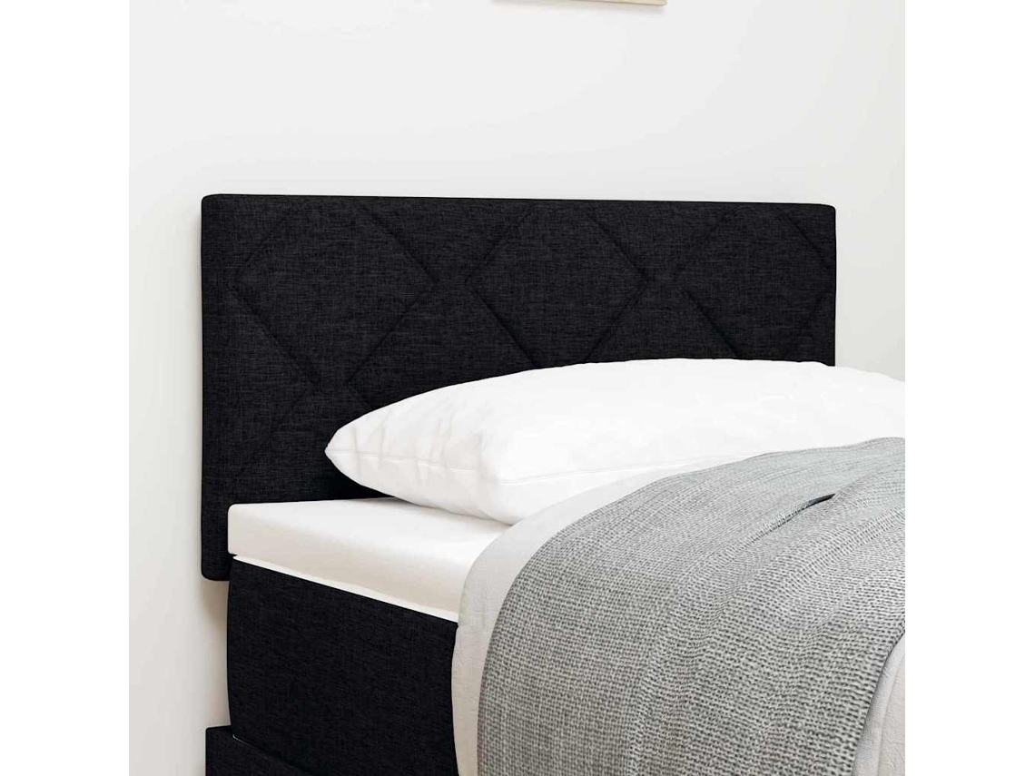 Vidaxl Cabeceira Led Preto 80 Cm Tecido