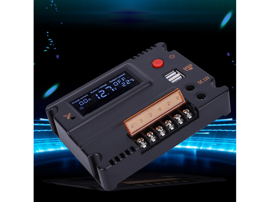 Laxiscreed Regulador De Painéis Solares 10a Com Display Lcd Retroiluminado Para Energia Eficiente