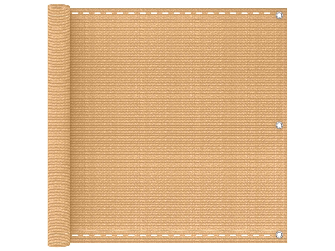 Conjunto 1 Tela De Varanda Vidaxl Castanho Polietileno De Alta Densidade (120 X 800 Cm)