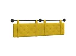 Cabeceira Suspensa Amarelo Veludo MAISON EXCLUSIVE