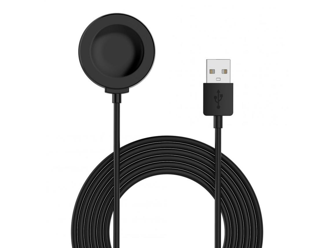 Carregador de Relógio Magnético Portátil Type-C Base de Carregamento Sem Fio para Huawei Watch3 Pro Preto