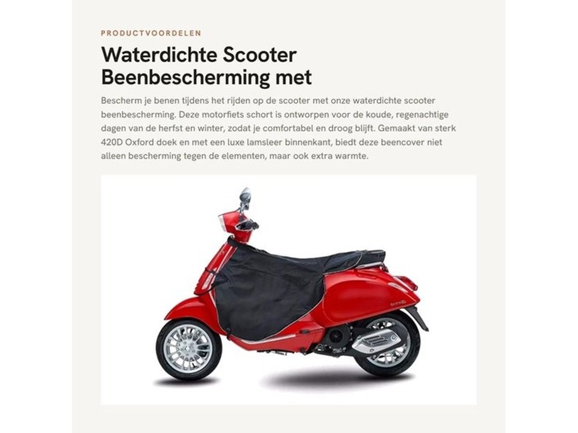 Scooterbeenhoes Waterdicht - Motorbeschermhoes - Winddicht - Warmte-isolerend - Reflecterende Tape - Verstelbare Elastische Band - Scooterbescherming