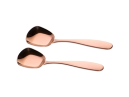 Conjunto De Utensílios De Aço Inoxidável 2 Pcs Com Prato Em Cores Variadas