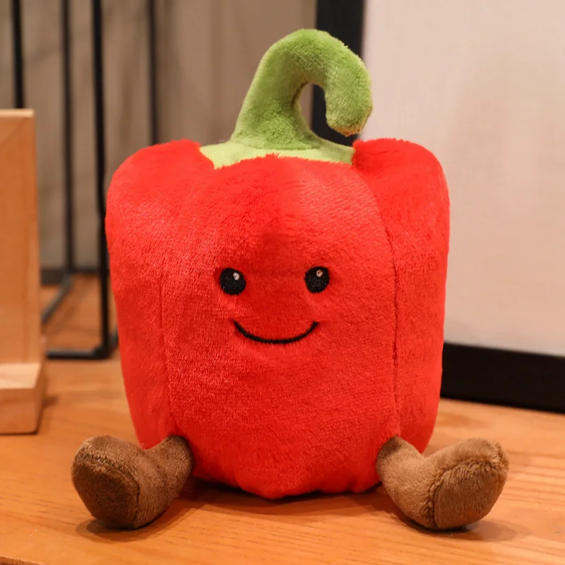 Lindo Brinquedo de Pelúcia em Formato de Pimenta para Crianças MDUG (vermelho, 15cm)