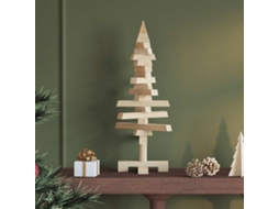 Vidaxl Árvore De Natal Decorativa 60 Cm Madeira De Pinho Maciça