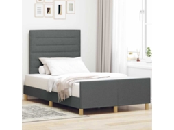 Vidaxl Estrutura Da Cama Cinzento Escuro 120 X 190 Cm Tecido