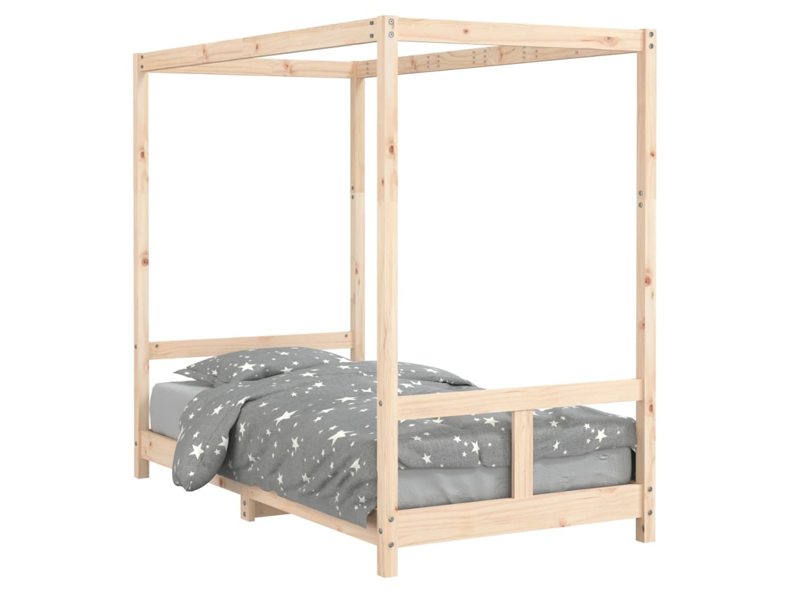Kids Bed Frame, Kids Bed Frames Vidaxl Marrom Madeira De Pinho (80 X 160 Cm)
