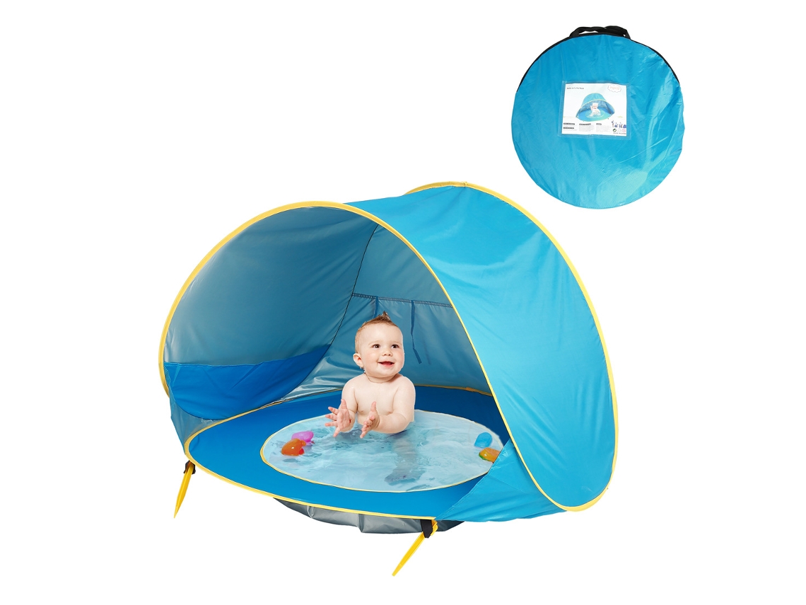 Tenda De Praia Infantil Dobrável, Portátil, Com Proteção Uv Para Piscina E Sombra. -aquaforge