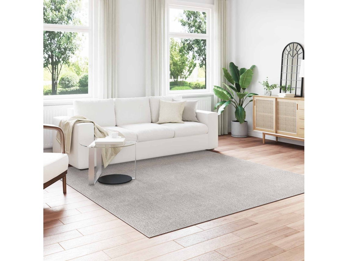 Vidaxl Tapetes De Área Lugo Creme E Cinza 240 X 240 Cm Poliéster