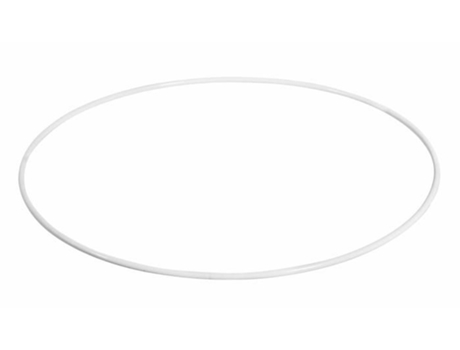 Rayher hobby dream catcher - 2505900 - Anel de metal Rayher, círculo de macramê, 12 cm, 3 mm, revestido, branco,