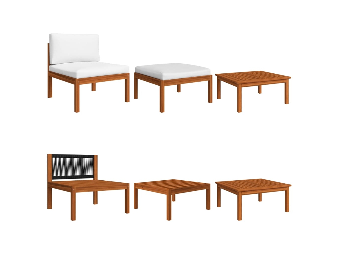 Garden Lounge Set, Garden Lounge Sets Vidaxl Marrom Madeira De Acácia (n/a)
