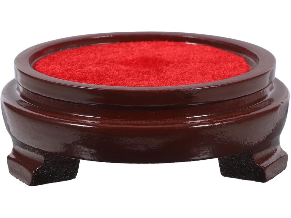 Suporte Madeira Esférica Marrom Exibição Elegante Estável Objetos Decorativos Joias Base Casa GOKOCO