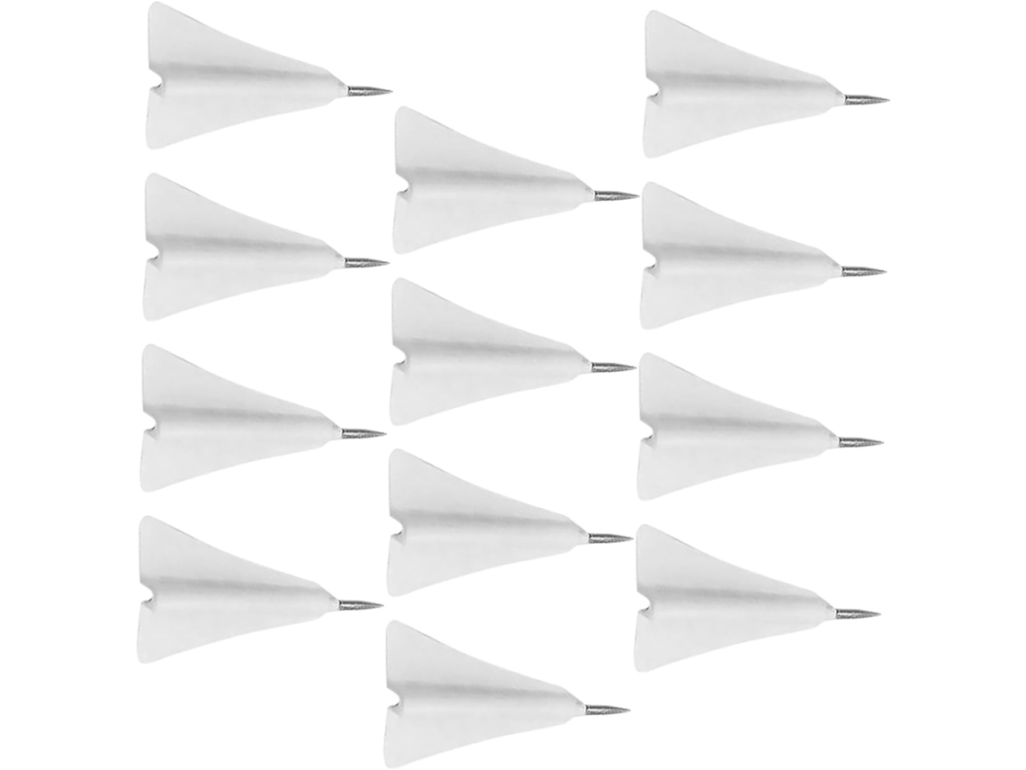 Tachinhas De Papel Criativas Em Formato Avião 3d Da Betooky, 12 Unidades Para Quadros De Cortiça, Pequenas, Práticas E