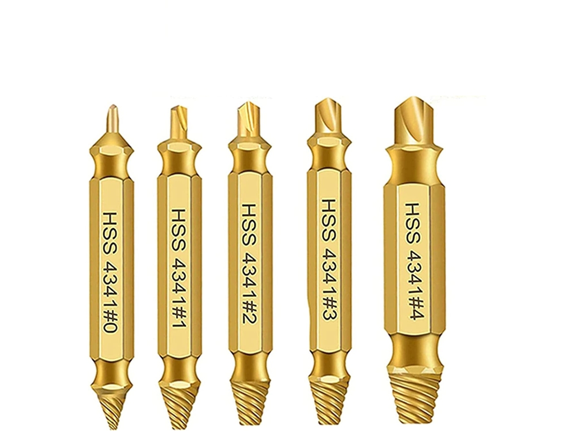 Extrator De Parafusos Para Parafusos Quebrados E Desgastados, Fácil De Remover Parafusos Enferrujados E Quebrados Com Brocas De Alta Precisão, Funcion