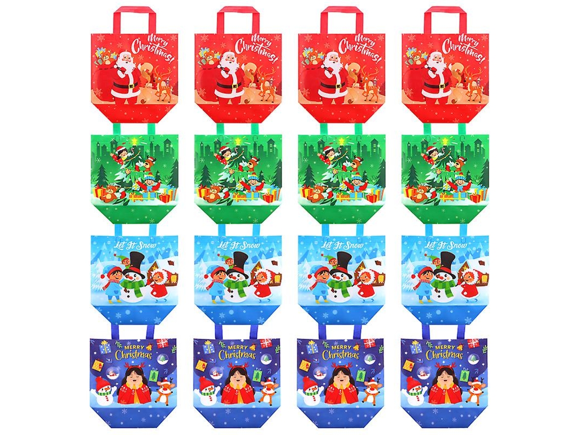 16pcs Sacos De Brindes De Natal Allinless