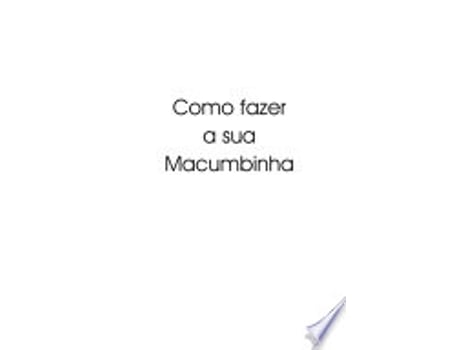 Livro COMO FAZER A SUA MACUMBINHA de OXALA, ADRIANA DE (Português do Brasil)