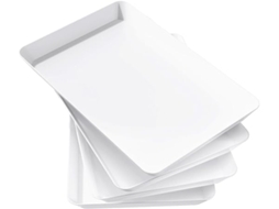 Tabuleiros de plástico, 36,7x24 cm, conjunto de 4, BPA free, para bufês, festas, piqueniques, STELASPLEN
