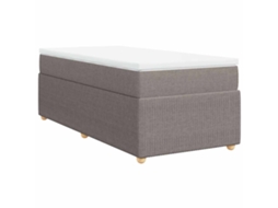 Cama com Molas e Colchão Tecido Cinza Acastanhado MAISON EXCLUSIVE (100x200 cm)