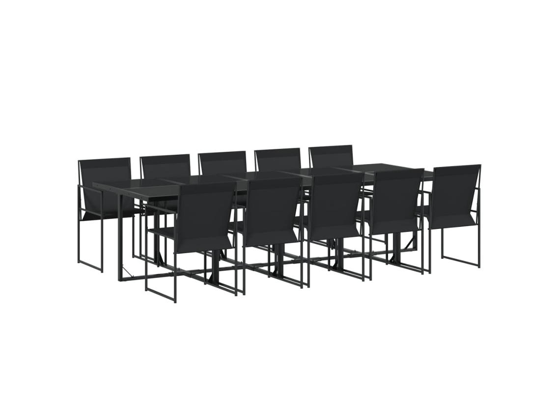 Garden Dining Set, Garden Dining Sets Vidaxl Preto Aço (n/a)