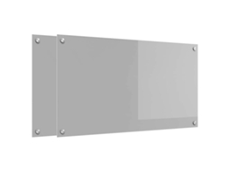 Conjunto 2 Backsplash De Vidro Temperado Para Cozinha Vidaxl Cinzento Claro Vidro Temperado