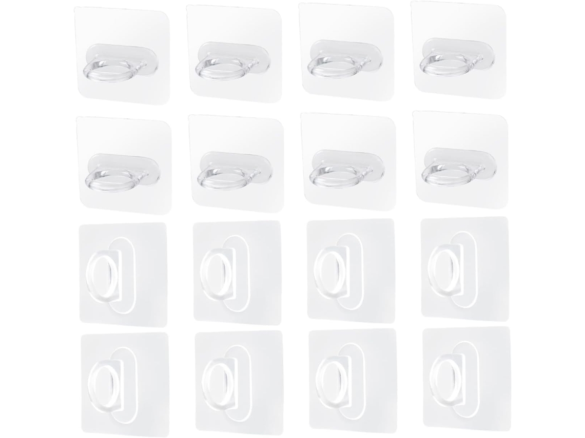 Conjunto De 30 Ganchos Adesivos Transparentes Para Parede, Ideais Pend