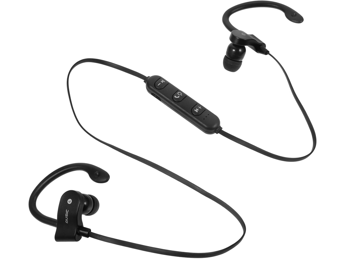 Casque Estéreo Em Crochê D'oreille Com Microfone, Preto 3, 5 Mm