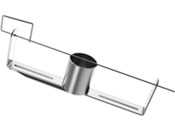 Dispensador de fita adesiva com suporte metálico ergonômico, alta capacidade, ideal para drywall, com pegada confortável.