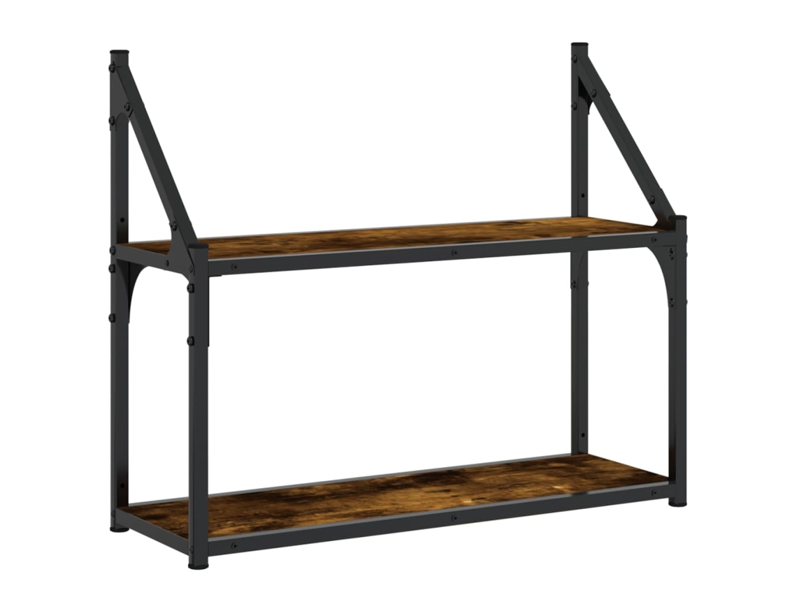 Wall Shelf, Wall Shelves Vidaxl Marrom Madeira Processada (60 X 21 X 51 Cm)