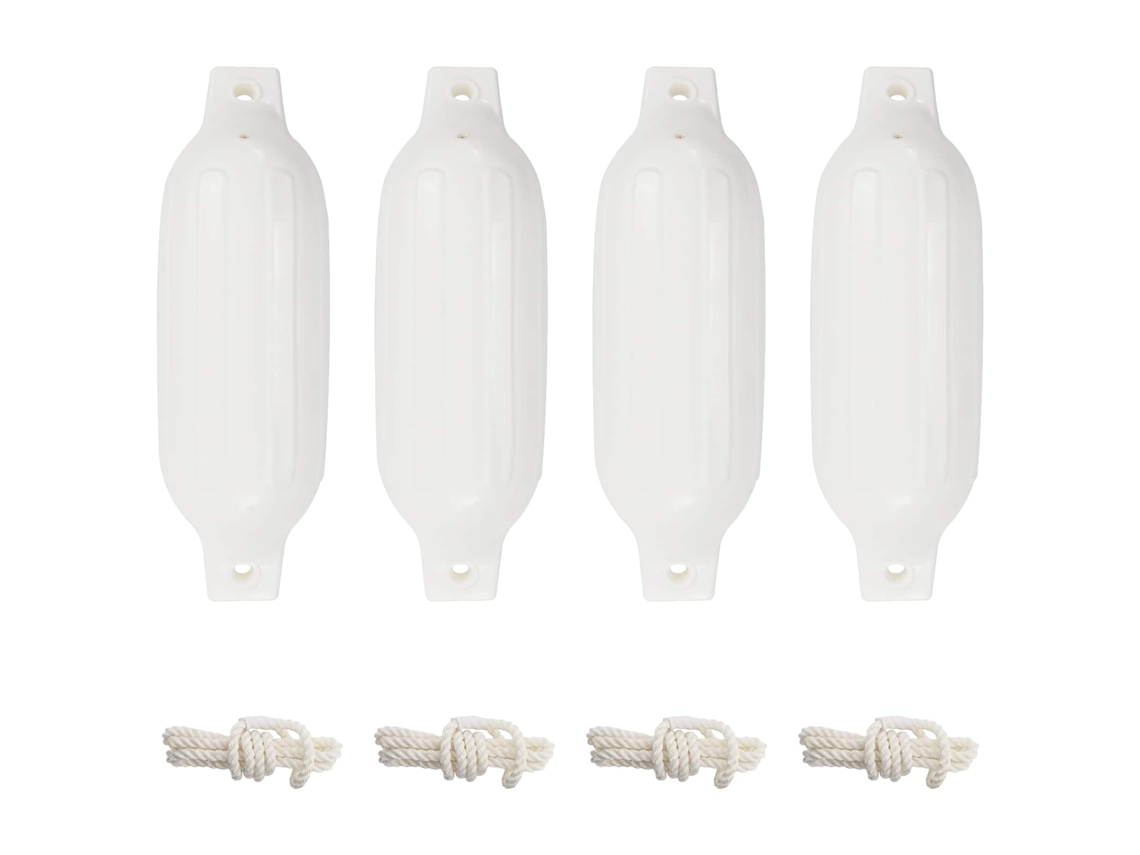 Vidaxl Para-choques Para Barco 4 Pcs Ø 11x40 Cm Pvc Branco