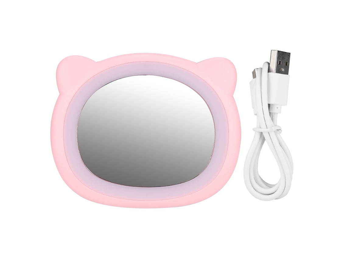 Espelho De Maquiagem Led Portátil Com Carregamento Usb E Luz De Preenchimento