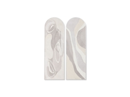 Pintura Home Esprit Branco Bege Abstrato Urbana 52 X 4 X 167 Cm (2 Unidades)