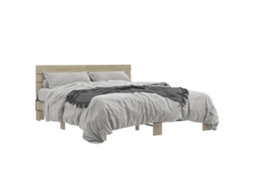Bed Frame, Bed Frames Vidaxl Marrom Madeira Processada (150 X 200 Cm)