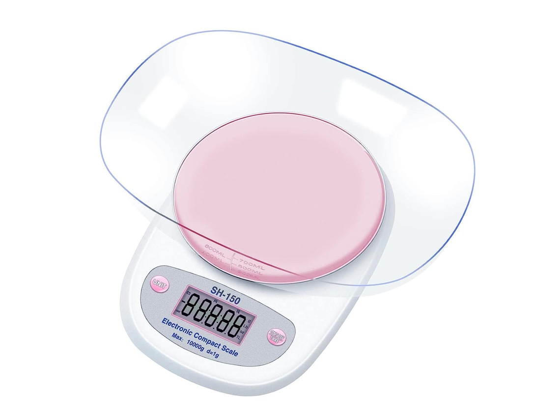 Balança Bicolor AQUAFORGE Eletrônica até 10 Kg, com Recipiente